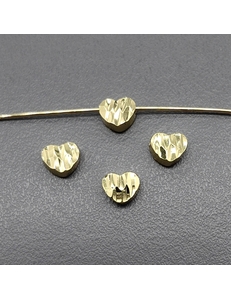 Бусина Сердце волны, 5.7 мм, позолота