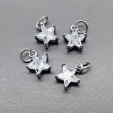 Подвеска Звезда, 8.5 мм, родий