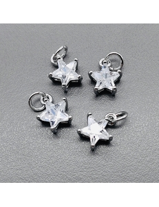 Подвеска Звезда, 8.5 мм, родий