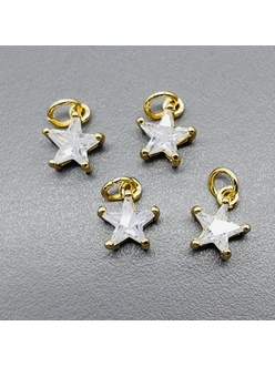 Подвеска Звезда, 8.5 мм, позолота