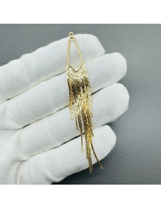 Подвеска Кисточка для серег, 9 см, позолота, шт