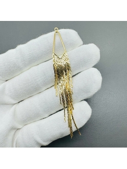 Подвеска Кисточка для серег, 9 см, позолота, шт