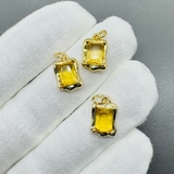 Подвеска Прямоугольник желтый, 14*9 мм, позолота