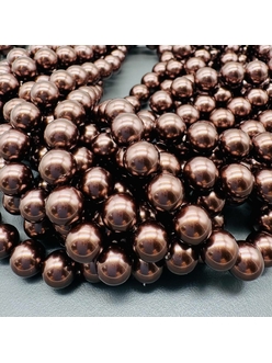 Жемчуг Майорка, 10 мм, коричневый, глянцевый, тип2