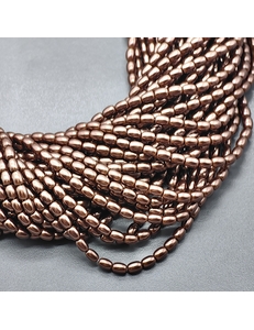 Жемчуг рисовый Майорка, 3.3*4.5 мм, коричневый, нитка