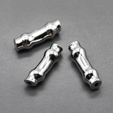 Бусина труба Бамбук, 23*7.5 мм, родий