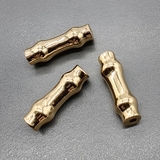 Бусина труба Бамбук, 23*7.5 мм, позолота