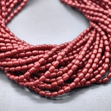 Жемчуг рисовый Майорка, 3.3*4.5 мм, темно-красный, нитка