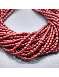 Жемчуг рисовый Майорка, 3.3*4.5 мм, темно-красный, нитка