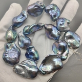 Бусины жемчуга Барокко, темный павлин, 23-33 мм, нитка 2