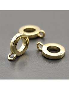 Бейл неразъемный тонкий, 9*12*2 мм, позолота, шт