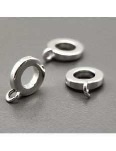 Бейл неразъемный тонкий, 9*12*2 мм, родий, шт