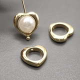 Бусина Коннектор Сердце, 12 мм, позолота