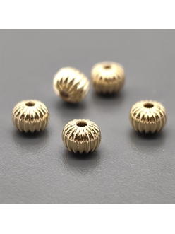 Бусины шарики разделители, 4.7*6 мм, позолота