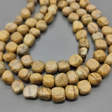 Бусина галтовка, яшма, 8-9 мм, нитка