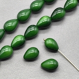 Жемчуг капля Майорка, 9*13 мм, зеленый, шт