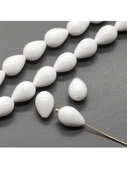 Жемчуг капля Майорка, 9*13 мм, белый, шт