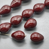 Жемчуг капля Майорка, 12*16 мм, бордовый, шт