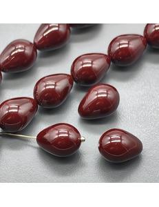Жемчуг капля Майорка, 12*16 мм, бордовый, шт