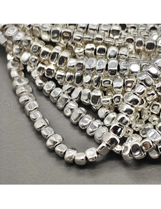 Бусина Гематит, фриформ, 3-3.5*5-6 мм, светло серебристый