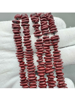 Бусина Гематит, фриформ, 2-2.5*8-9 мм, бордовый