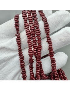 Бусина Гематит, фри форм, 2.5*5 мм, бордовый