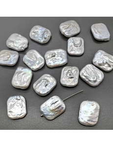 Жемчуг натуральный прямоугольник, 19*24 мм, шт