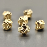 Бусина ромбик, 9 мм, позолота, шт