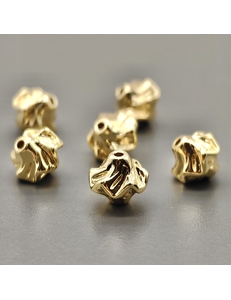 Бусина ромбик, 9 мм, позолота, шт