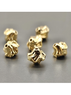 Бусина ромбик, 9 мм, позолота, шт