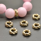 Бусина узелки, 7.5*3 мм, позолота, шт