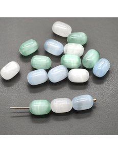 Бусина селенит, микс из 3х цветов, 8*12 мм, шт