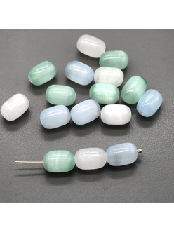 Бусина селенит, микс из 3х цветов, 8*12 мм, шт