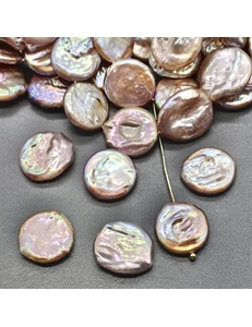 Жемчуг Таблетки, лиловый, 14.5*15 мм, шт