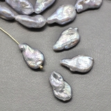 Жемчуг натуральный Каплевидный, серый, 10-11*18-19 мм, шт