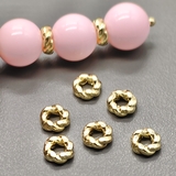 Бусина узелки, 5.5*2 мм, позолота, шт