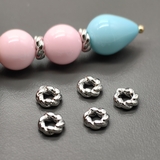 Бусина узелки, 5.5*2 мм, родий, шт