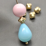 Бусина ромбик, 5 мм, позолота, шт