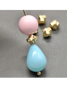 Бусина ромбик, 5 мм, позолота, шт