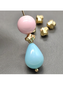 Бусина ромбик, 5 мм, позолота, шт