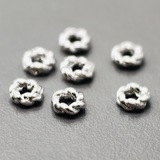 Бусина узелки, 4*1 мм, родий, шт