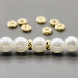 Бусина узелки, 4*1 мм, позолота, шт