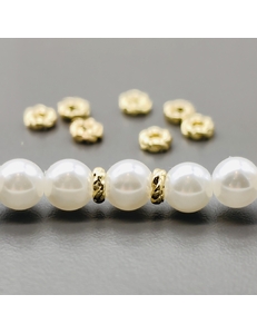 Бусина узелки, 4*1 мм, позолота, шт