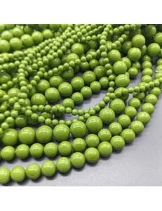 Жемчуг Майорка, 12 мм, зеленый, глянцевый