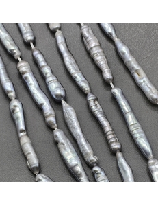 Жемчуг натуральный Палочка, серый, 29-30 мм, шт