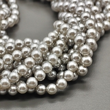 Жемчуг Майорка, 6 мм, светло-серый, глянцевый