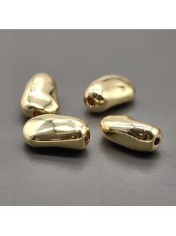 Бусины Разделители фриформ, 12.5*8 мм, позолота, шт