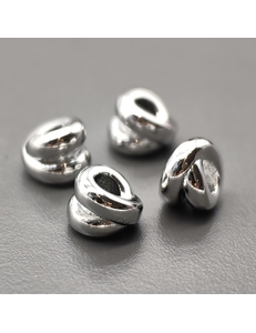 Бусины Разделители Бесконечность, 7.5 мм, родий, шт