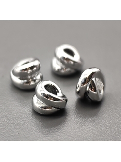 Бусины Разделители Бесконечность, 7.5 мм, родий, шт