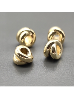 Бусины Разделители Бесконечность, 7.5 мм, позолота, шт